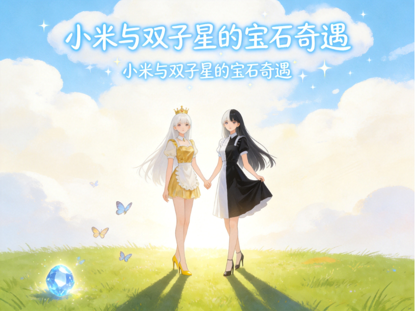 学生绘本作品：小米与双子星的宝石奇遇