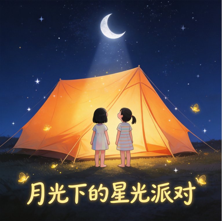学生绘本作品：月光下的星光派对